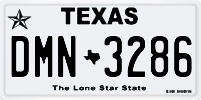 TX license plate DMN3286