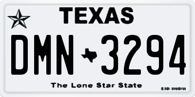TX license plate DMN3294