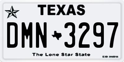 TX license plate DMN3297