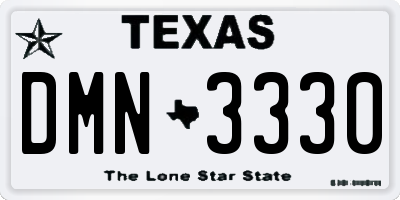TX license plate DMN3330