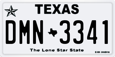 TX license plate DMN3341
