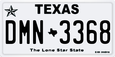 TX license plate DMN3368