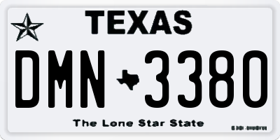 TX license plate DMN3380
