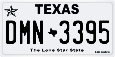TX license plate DMN3395