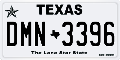 TX license plate DMN3396