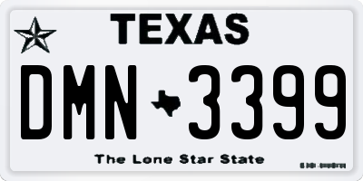 TX license plate DMN3399