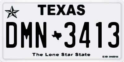 TX license plate DMN3413