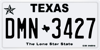 TX license plate DMN3427