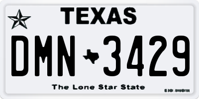 TX license plate DMN3429