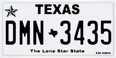 TX license plate DMN3435