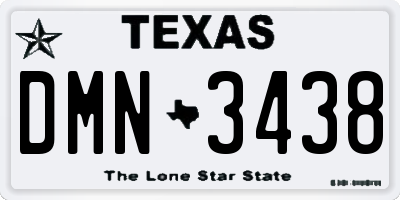 TX license plate DMN3438
