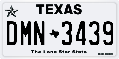 TX license plate DMN3439