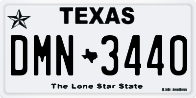 TX license plate DMN3440