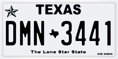 TX license plate DMN3441