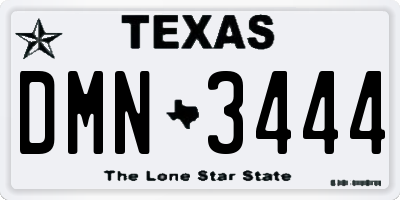 TX license plate DMN3444