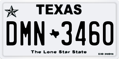 TX license plate DMN3460
