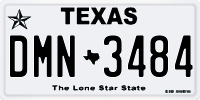 TX license plate DMN3484