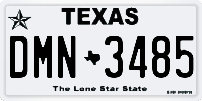 TX license plate DMN3485