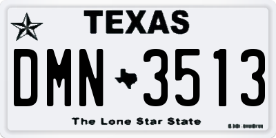 TX license plate DMN3513
