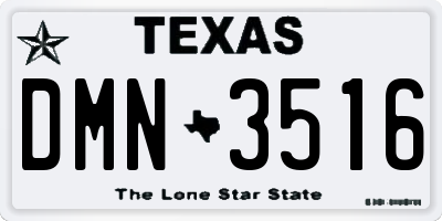 TX license plate DMN3516