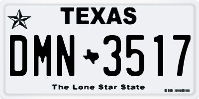 TX license plate DMN3517