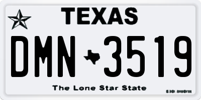 TX license plate DMN3519
