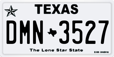 TX license plate DMN3527