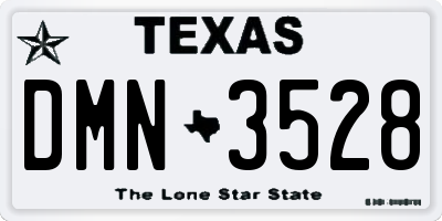 TX license plate DMN3528