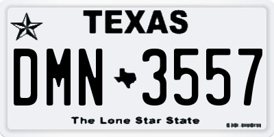 TX license plate DMN3557