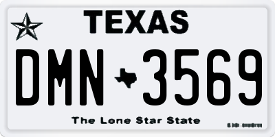 TX license plate DMN3569