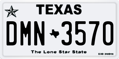 TX license plate DMN3570