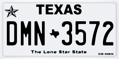 TX license plate DMN3572