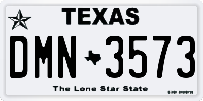 TX license plate DMN3573