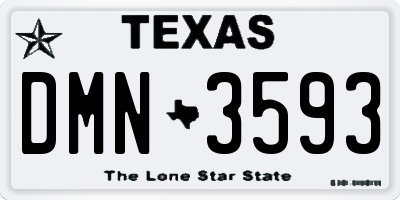 TX license plate DMN3593
