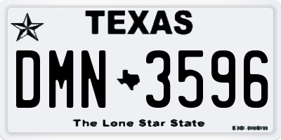 TX license plate DMN3596