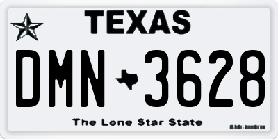 TX license plate DMN3628