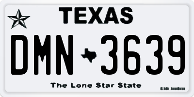 TX license plate DMN3639
