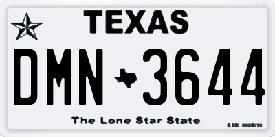 TX license plate DMN3644