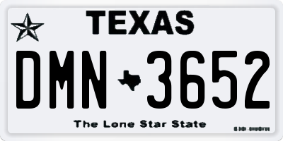 TX license plate DMN3652