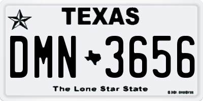 TX license plate DMN3656