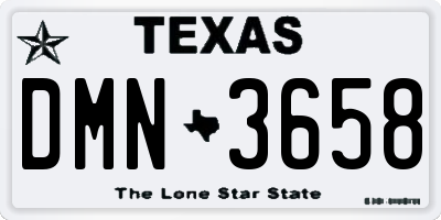 TX license plate DMN3658