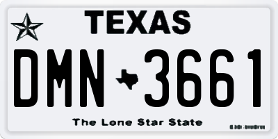 TX license plate DMN3661