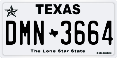 TX license plate DMN3664