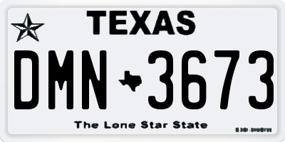 TX license plate DMN3673