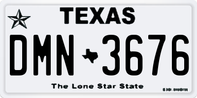 TX license plate DMN3676