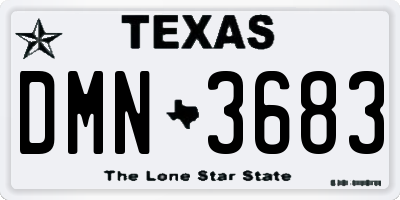 TX license plate DMN3683
