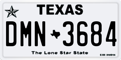 TX license plate DMN3684