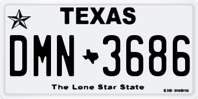 TX license plate DMN3686