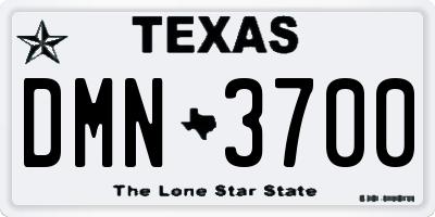 TX license plate DMN3700
