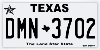 TX license plate DMN3702